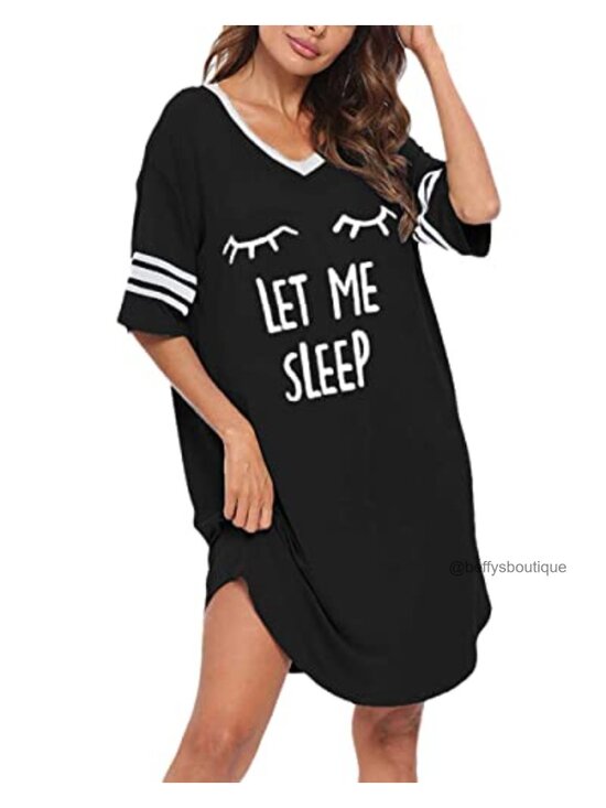 Other - Women's Cotton Modal Sleep Shirt Short Sleeve V-Neck Nightgown